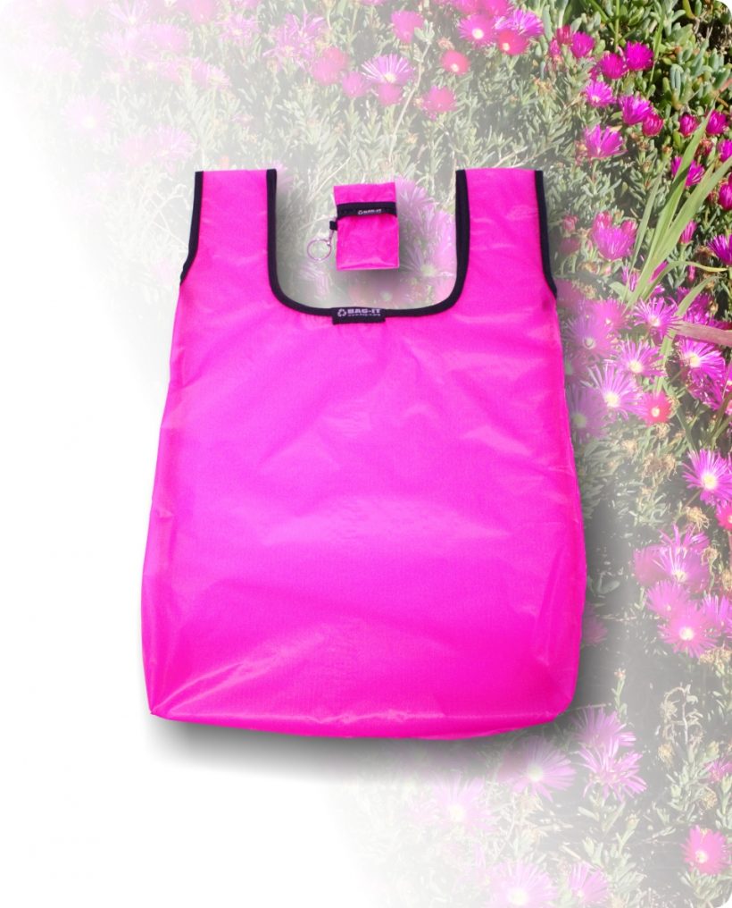 Bag-It Bright Pink reusable shopping bag 2 Bag-It Bright Pink reusable shopping bag